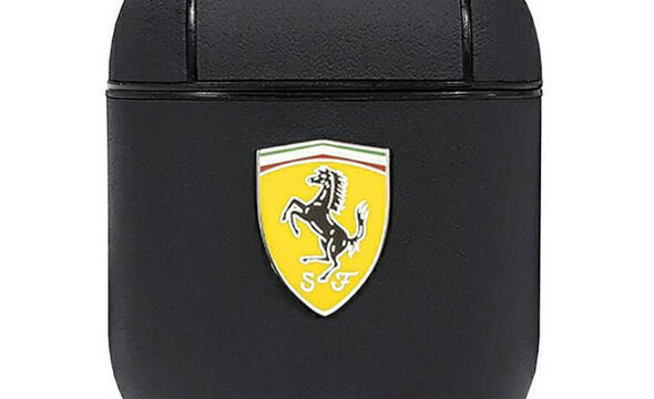 Ferrari On Track Leather - Etui AirPods 1/2 gen (czarny) - zdjęcie 1