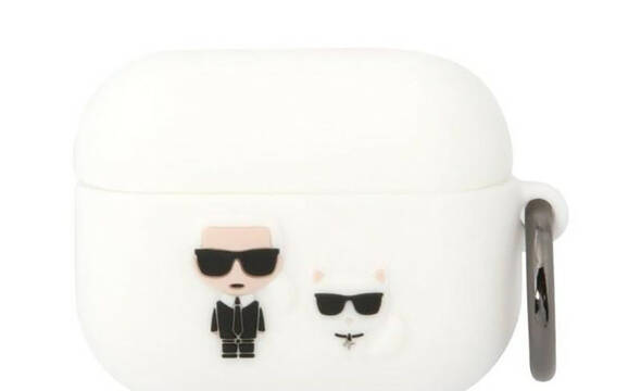 Karl Lagerfeld Silicone Karl & Choupette - Etui AirPods Pro (bia - zdjęcie 1