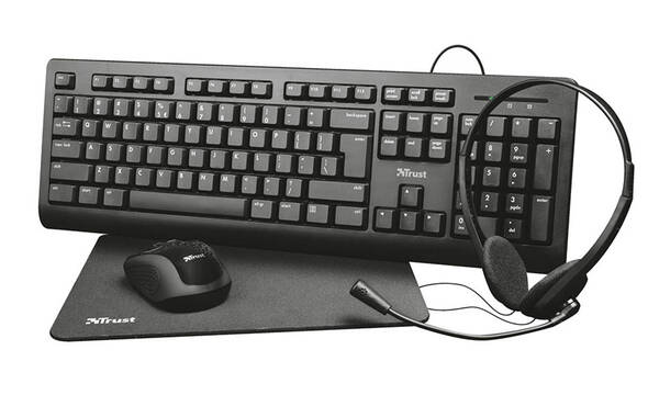Trust Primo 4-in-1 - Zestaw klawiatura, mysz bezprzewodowa, zestaw s - zdjęcie 1