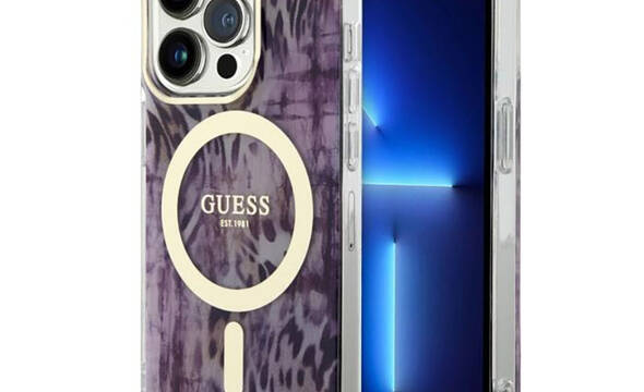 Guess Leopard MagSafe - Etui iPhone 14 Pro (R - zdjęcie 1