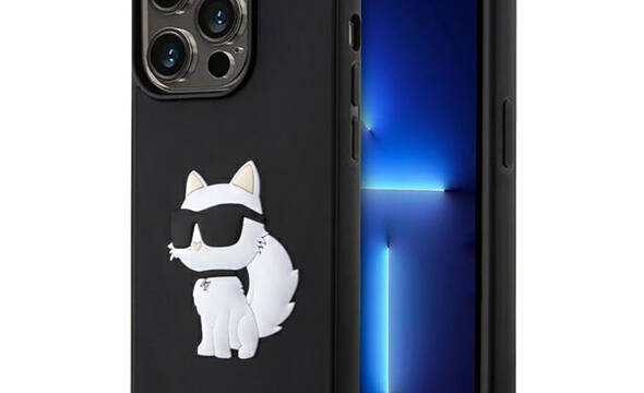 Karl Lagerfeld 3D Rubber NFT Choupette - Etui iPhone 14 Pro (Czarny) - zdjęcie 1