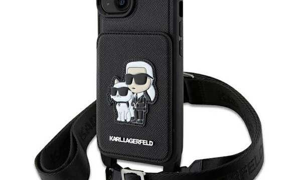 Karl Lagerfeld Crosssbody NFT Saffiano Karl & Choupette - Etui iPhone 14 Plus (Czarny) - zdjęcie 1