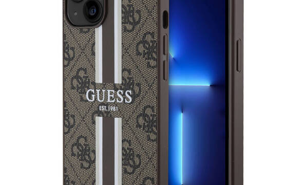 Guess 4G Printed Stripes MagSafe - Etui iPhone 14 Plus (Br - zdjęcie 1