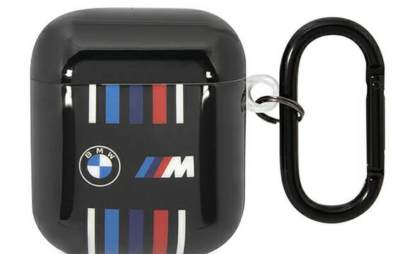 BMW Multiple Colored Lines - Etui AirPods 1/2 gen (Czarny) - zdjęcie 1