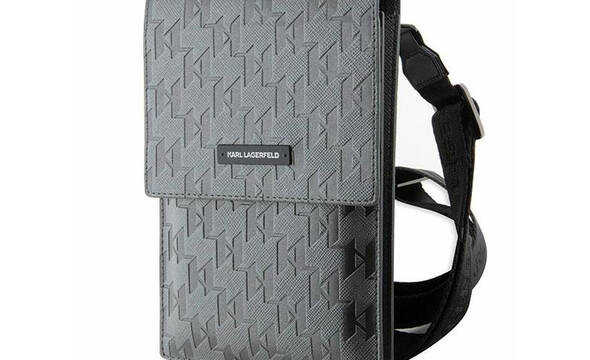 Karl Lagerfeld Saffiano Mongram Plaque - Torba na smartfona i akcesoria (srebrny) - zdjęcie 1