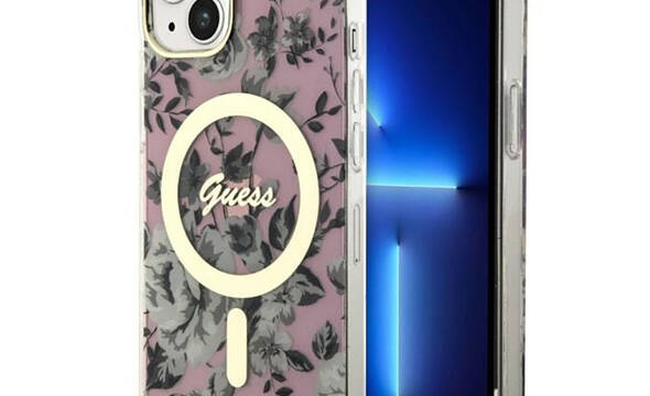 Guess Flower MagSafe - Etui iPhone 14 Plus (R - zdjęcie 1