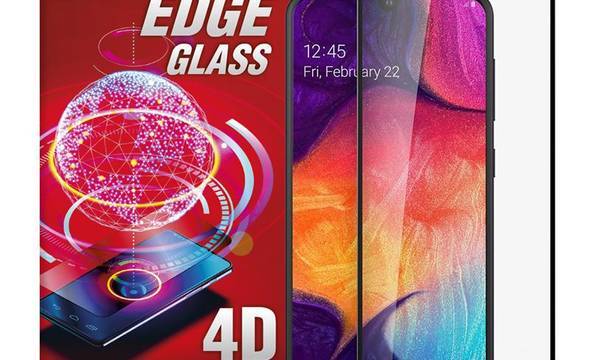 Crong Edge Glass 4D Full Glue - Szkło hartowane na cały ekran Samsung Galaxy A50 / A30 - zdjęcie 1