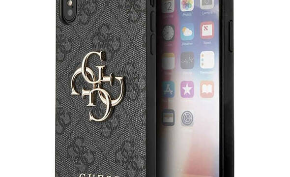 Guess 4G Big Metal Logo - Etui iPhone X (szary) - zdjęcie 1