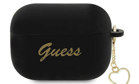 Guess Silicone Heart Charm - Etui AirPods Pro 2 (czarny) - zdjęcie 1