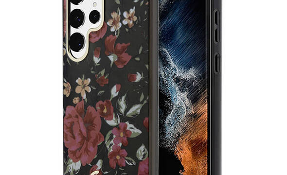 Guess Flower Collection - Etui Samsung Galaxy S23 Ultra (khaki) - zdjęcie 1