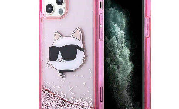 Karl Lagerfeld Liquid Glitter NFT Choupette Head - Etui iPhone 12 / iPhone 12 Pro (r - zdjęcie 1
