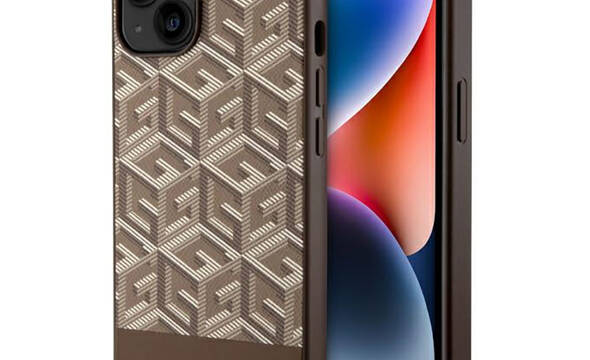 Guess GCube Stripes MagSafe - Etui iPhone 14 (Br - zdjęcie 1