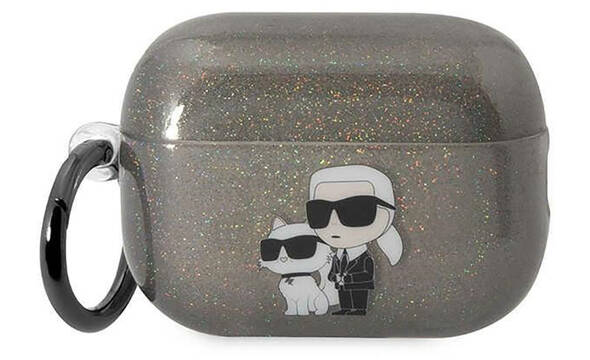 Karl Lagerfeld Glitter NFT Karl & Choupette - Etui AirPods Pro 2 (czarny) - zdjęcie 1