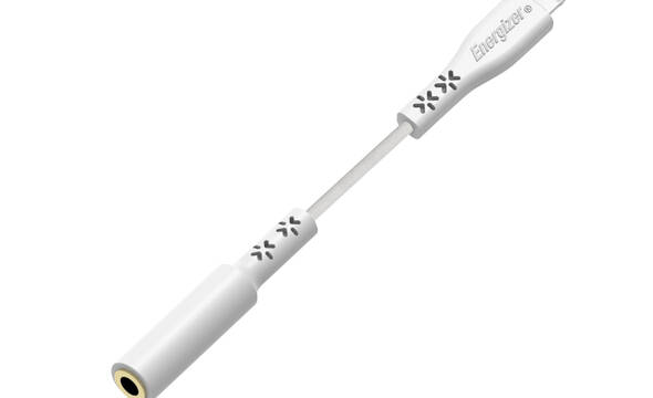 Energizer HardCase - Adapter audio Lightning do jack 3,5 mm certyfikat MFi 11 cm ROW (Bia - zdjęcie 1
