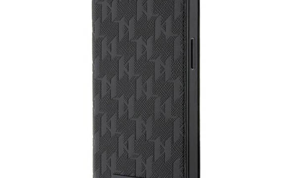 Karl Lagerfeld Booktype Saffiano Monogram - Etui iPhone 14 Pro (Czarny) - zdjęcie 1