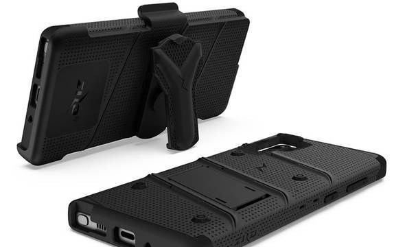 Zizo Bolt Cover - Pancerne etui Samsung Galaxy Note 10 oraz podstawka & uchwyt do paska (Black/Black) - zdjęcie 4