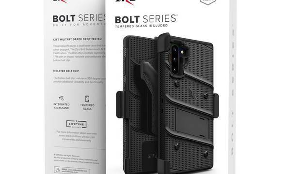 Zizo Bolt Cover - Pancerne etui Samsung Galaxy Note 10 oraz podstawka & uchwyt do paska (Black/Black) - zdjęcie 8