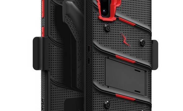 Zizo Bolt Cover - Pancerne etui Samsung Galaxy Note 10 oraz podstawka & uchwyt do paska (Black/Red) - zdjęcie 6