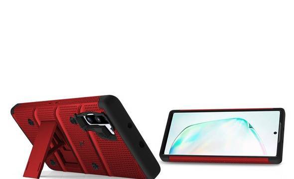 Zizo Bolt Cover - Pancerne etui Samsung Galaxy Note 10 oraz podstawka & uchwyt do paska (Red/Black) - zdjęcie 3