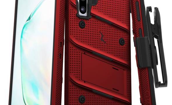 Zizo Bolt Cover - Pancerne etui Samsung Galaxy Note 10 oraz podstawka & uchwyt do paska (Red/Black) - zdjęcie 5