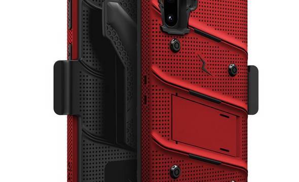 Zizo Bolt Cover - Pancerne etui Samsung Galaxy Note 10 oraz podstawka & uchwyt do paska (Red/Black) - zdjęcie 6
