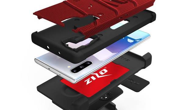 Zizo Bolt Cover - Pancerne etui Samsung Galaxy Note 10 oraz podstawka & uchwyt do paska (Red/Black) - zdjęcie 7