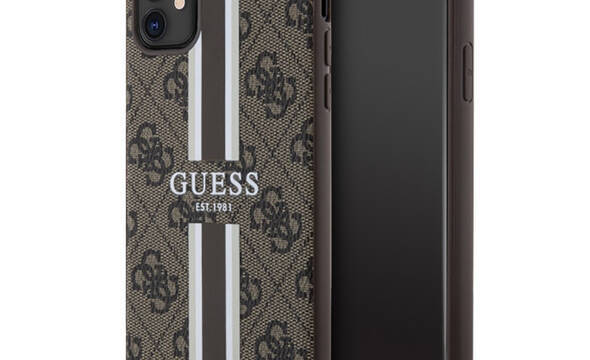 Guess 4G Printed Stripes MagSafe - Etui iPhone 11 (Br - zdjęcie 1
