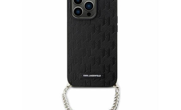 Karl Lagerfeld Saffiano Monogram Chain - Etui iPhone 14 (Czarny) - zdjęcie 1