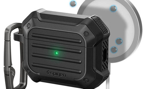 Spigen Tough Armor MagSafe - Etui do Apple AirPods Pro 1 / 2 (Czarny) - zdjęcie 1