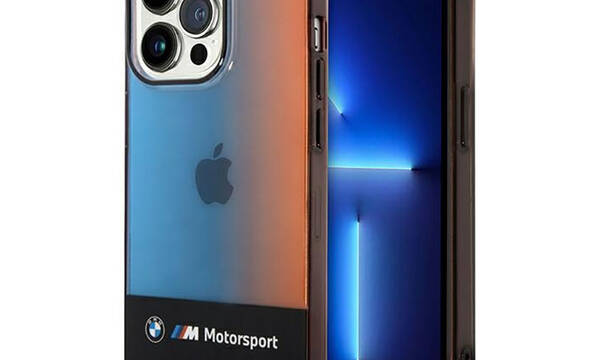 BMW Half Tricolor - Etui iPhone 14 Pro (czarny) - zdjęcie 1