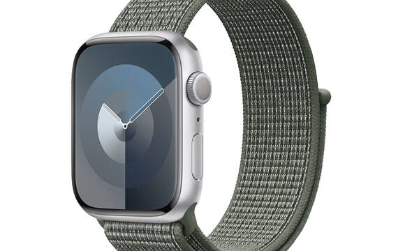 Crong Nylon - Pasek sportowy do Apple Watch 44/45/46/49 mm (Military Green) - zdjęcie 1