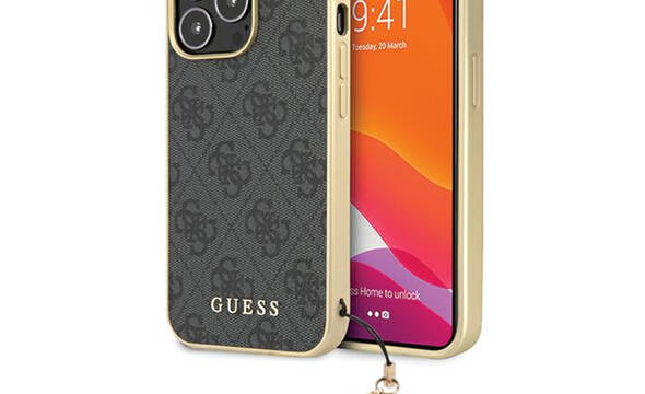Guess 4G Charms Collection - Etui iPhone 14 Pro Max (szary) - zdjęcie 1