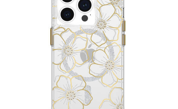Case-Mate Floral Gems MagSafe - Etui iPhone 15 Pro (Gold) - zdjęcie 1
