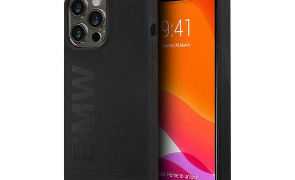 BMW Silicone Signature Logo Magsafe - Etui iPhone 13 Pro (czarny) - zdjęcie 1