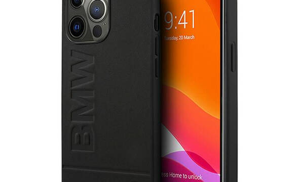 BMW Signature Logo Imprint - Etui iPhone 13 Pro Max (Czarny) - zdjęcie 1