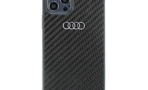 Audi Carbon Fiber - Etui iPhone 12 / iPhone 12 Pro (Czarny) - zdjęcie 1
