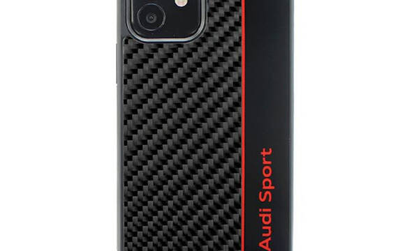 Audi Carbon Fiber Stripe - Etui iPhone 12 / iPhone 12 Pro (Czarny) - zdjęcie 1