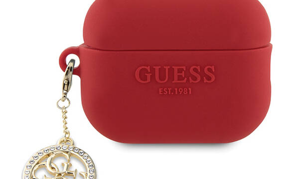 Guess 3D Rubber 4G Diamond Charm - Etui AirPods Pro 2 (Czerwony) - zdjęcie 1