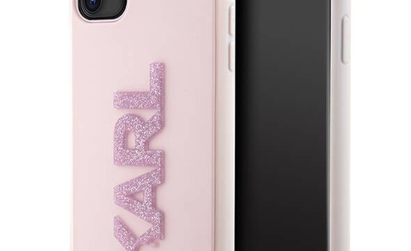 Karl Lagerfeld 3D Rubber Glitter Logo - Etui iPhone 11 (R - zdjęcie 1