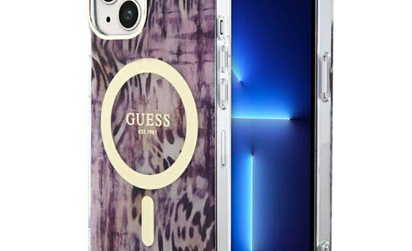 Guess Leopard MagSafe - Etui iPhone 14 (R - zdjęcie 1