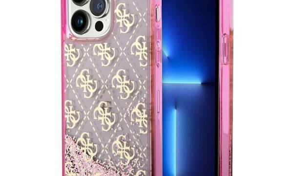 Guess Liquid Glitter Transculent 4G - Etui iPhone 14 Pro Max (R - zdjęcie 1