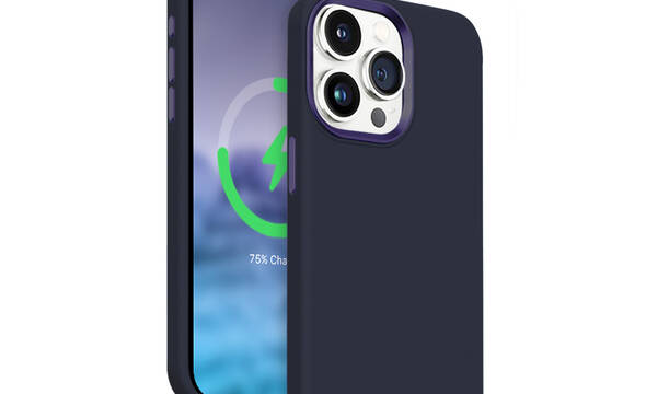 Crong Color Cover LUX Magnetic - Etui iPhone 15 Pro Max MagSafe (granatowy) - zdjęcie 1