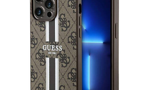 Guess 4G Printed Stripes MagSafe - Etui iPhone 14 Pro (Br - zdjęcie 1