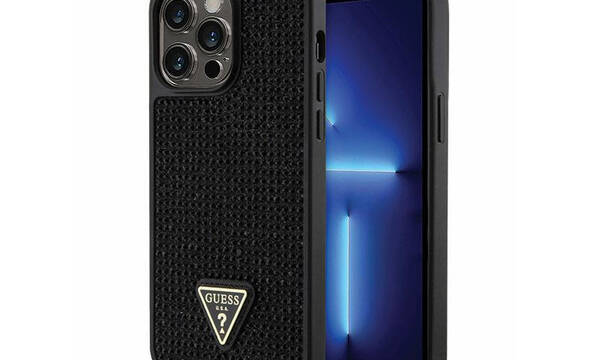 Guess Rhinestone Triangle - Etui iPhone 14 Pro Max (czarny) - zdjęcie 1