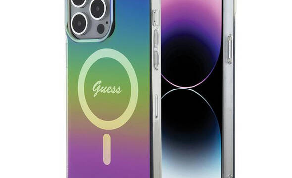 Guess IML Iridescent MagSafe - Etui iPhone 15 Pro (kolorowy) - zdjęcie 1