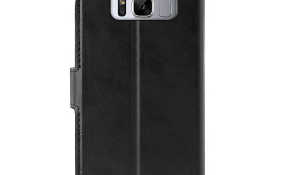 PURO Booklet Wallet Case - Etui Samsung Galaxy S8+ z kieszeniami na karty + stand up (czarny) - zdjęcie 3