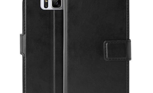 PURO Booklet Wallet Case - Etui Samsung Galaxy S8+ z kieszeniami na karty + stand up (czarny) - zdjęcie 4
