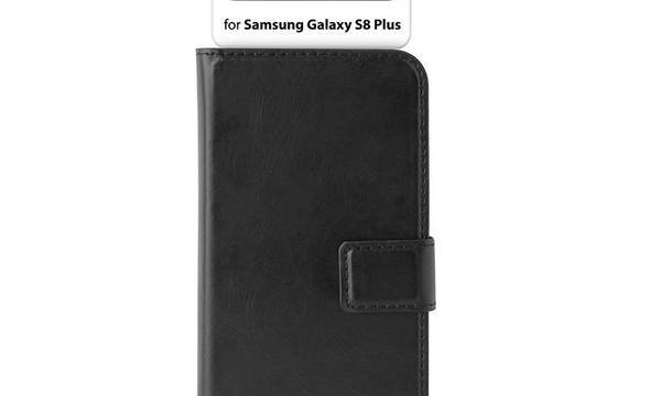 PURO Booklet Wallet Case - Etui Samsung Galaxy S8+ z kieszeniami na karty + stand up (czarny) - zdjęcie 5