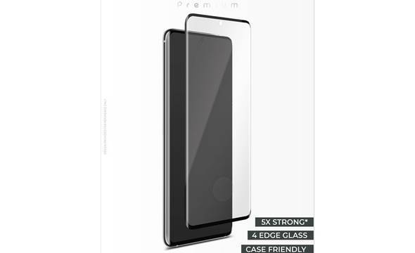 PURO Premium Full Edge Tempered Glass Case Friendly - Szkło ochronne hartowane na ekran Samsung Galaxy S20 (czarna ramka) - zdjęcie 1