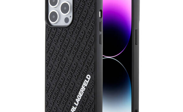 Karl Lagerfeld 3D Rubber Multi Logo - Etui iPhone 15 Pro Max (czarny) - zdjęcie 1